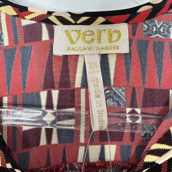 Verb by Pallavi Singhee Dress Red Sarah Tunic size XS - Picture 11 of 16